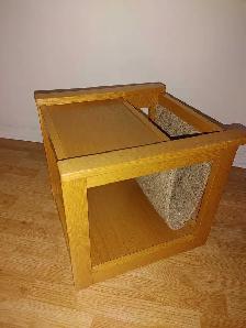 Table basse en chêne / porte journaux ( fait au Québec )