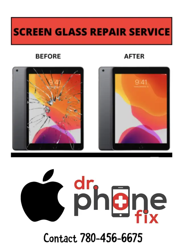 APPLE IPAD 7/8/9/10/11 BROKEN SCREEN REPLACEMENT (780-456-6675)