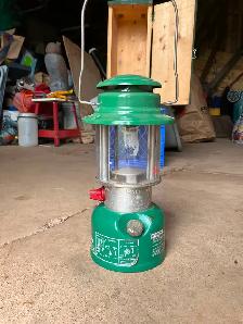 Vintage Coleman Lantern in wooden case.