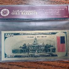 THREE GOLD FOIL BILLSONE JOE BIDEN JR. 2020 BILL 24K FOILONE N - Photo 3