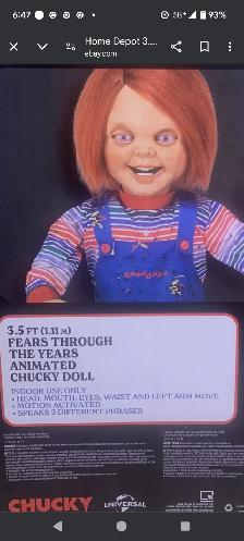 Chucky 3 and 1/2 ft. Animatronic - Photo 2