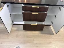 67' Dark Oak Doubke Edge Quartz kitchen island for sale - Photo 4