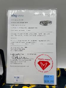 Pandora 14KT White Gold .55ct Lab Diamond Solitaire Ring (#2721) - Photo 2