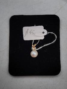 14k Solid Gold Pendants: Emerald, Diamond, Pearl, Sapphire - Photo 6