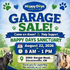 Happy Days Sanctuary Garage Sale Fundraiser
