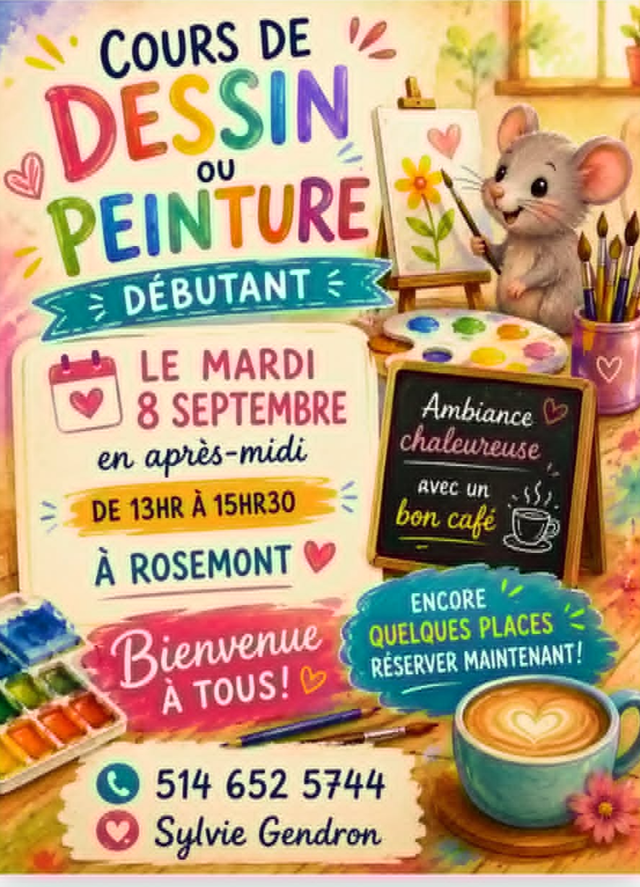 Cours de dessin ,peinture dans Rosemont