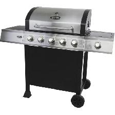 Dyna-glo 5-burner Stainless Propane Gas Grill  With Side Burner