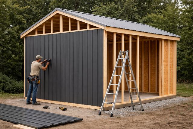 Shed Siding/Cladding - Tuff Rib Metal