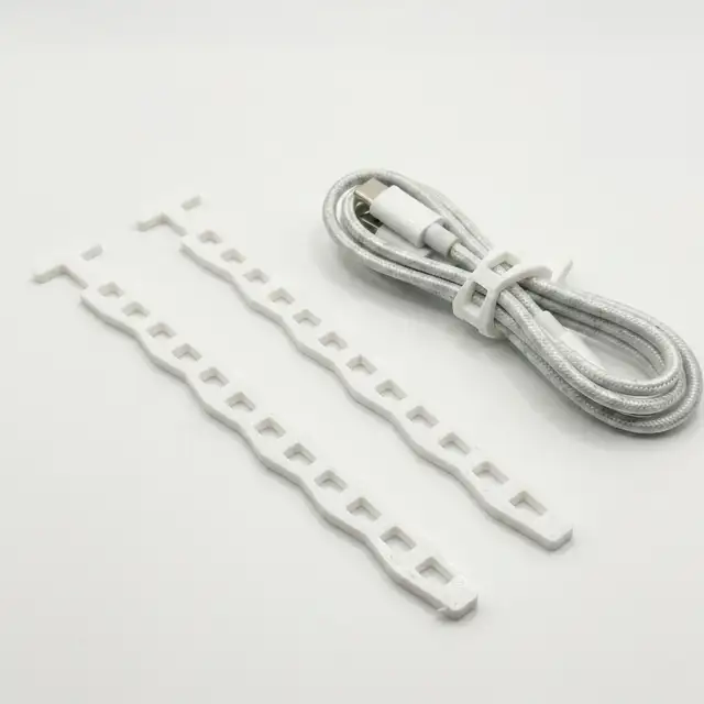 Reusable Wave Cable Ties - Desk & PC Cord Management