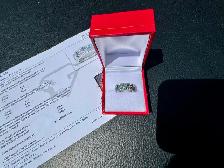 #889 - 14kt White Gold, Topaz & Diamond Band Size 6 1/4 - Photo 5