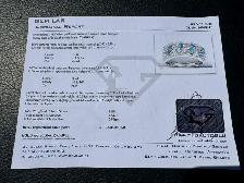 #889 - 14kt White Gold, Topaz & Diamond Band Size 6 1/4 - Photo 6