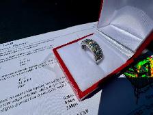 #889 - 14kt White Gold, Topaz & Diamond Band Size 6 1/4 - Photo 8