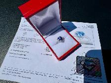 #899 - 10kt White Gold Heart Tanzanite & Diamond Ring Size 4 3/4 - Photo 3