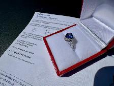 #899 - 10kt White Gold Heart Tanzanite & Diamond Ring Size 4 3/4 - Photo 5
