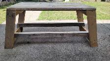Homemade pallet wood outdoor bench - Photo 3