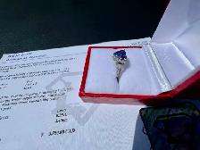 #901 EFFY Tanzanite & Diamond Ring, Size 7 - Photo 4