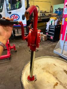 Dolly & Hand Pump with 55 Gallon Oil Drum - Photo 2