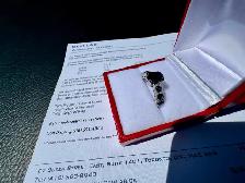 #902 - 14kt White Gold Sapphire & Diamond Ring, Size 6 - Photo 5