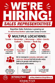 Hiring Sales Representatives! High Earning Uncapped Commission