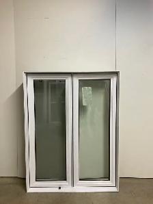 10709BP Fenêtre Battant PVC Blanc 2 sect 1 ouvr 39 3/4 x 51 1/2