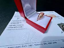 907 - KABANA - 14kt Rose Gold, Mother Of Pearl Ring Sz 6 3/4