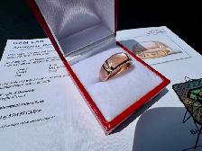 907 - KABANA - 14kt Rose Gold, Mother Of Pearl Ring Sz 6 3/4 - Photo 7
