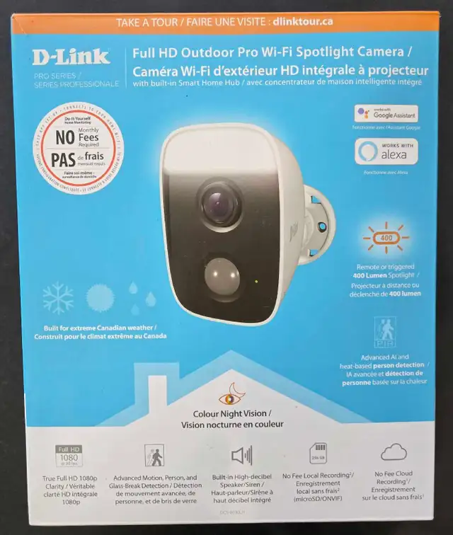 D-LINK FULL HD OUTDOOR PRO WIFI SPOTLIGHT CAMERA
