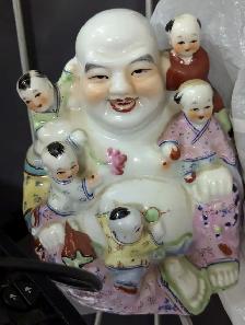 Laughing Buddha with 5 children statue $15