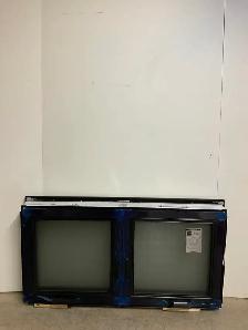 10883BH Fenêtre Battant HYBRIDE Noir/Noir verre sablé 54x 8 1/2 - Photo 2