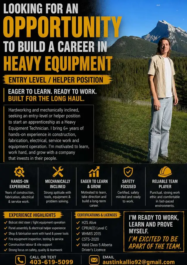 looking for an entry level heavy duty mechanic position.