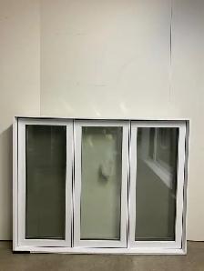 10907BP Fenêtre Battant PVC Blanc 3 sect 2 ouvr 58 7/8 x 46 1/2