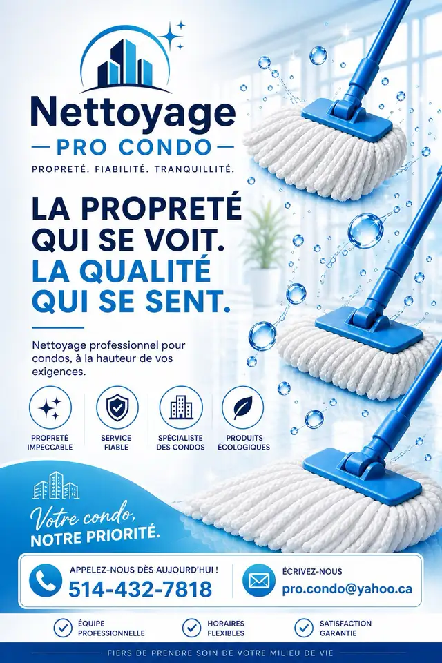 Entretien ménager de copropriétés, espaces communs