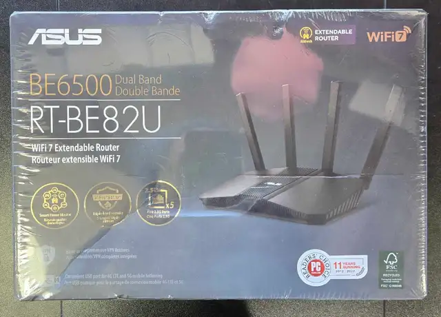 NEW ASUS RT-BE82U BE6500 WIFI 7 ROUTER