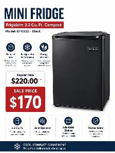 Frigidaire 3.2 Cu. Ft. Compact Mini Fridge