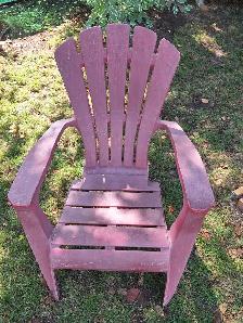 Red Plastic Muskoka Chair - Photo 2