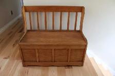 Banc d’entrée en bois A1, 65$ livré