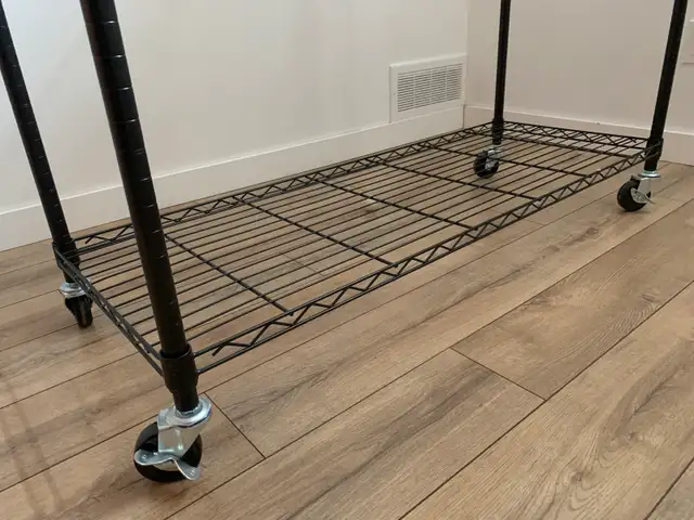 Heavy Duty 5-Tier steel Wire Shelving Unit with Wheels & brakes