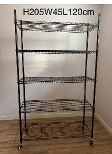 Heavy Duty 5-Tier steel Wire Shelving Unit with Wheels & brakes - Photo 2