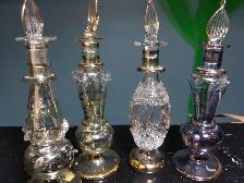 Set of Unique Vintage Hand Blown Glass Egyptian Perfume Bottles - Photo 2