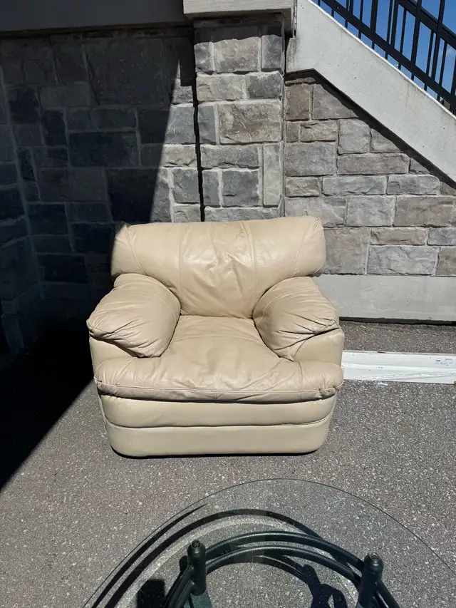leather love seat & arm chair