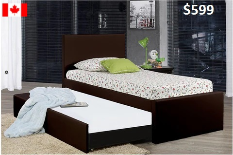 CANADIAN MADE SINGLE OR DOUBLE BED WITH TRUNDLE FOR TWO