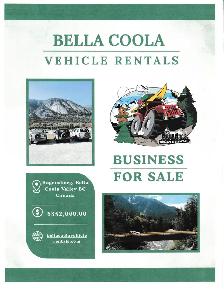 Business For Sale - Bella Coola Vehicle Rentals