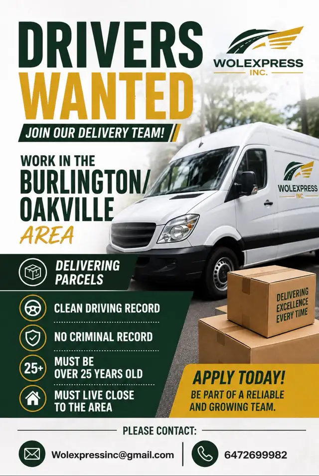 Driver needed delivery job