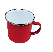 10Pc 12oz Fine Enamel Cup Silver Lip Mug Heat Press 000995 - Photo 2