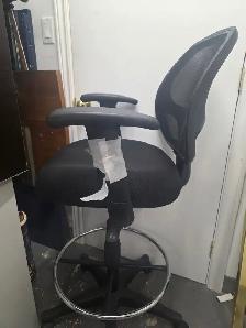 Black Mesh Computer Drafting Chair - Photo 2