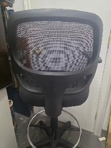 Black Mesh Computer Drafting Chair - Photo 3