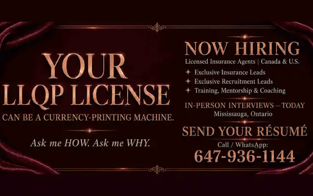 Licensed Insurance Agents — Now Hiring | Canada & U.S.