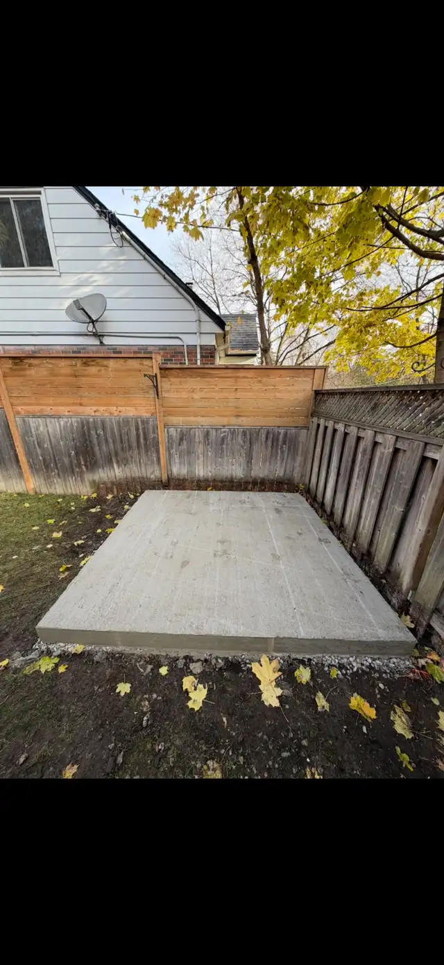 Concrete Shed Base Built to Your Size