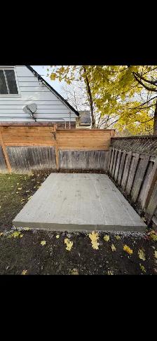 Concrete Shed Base Built to Your Size