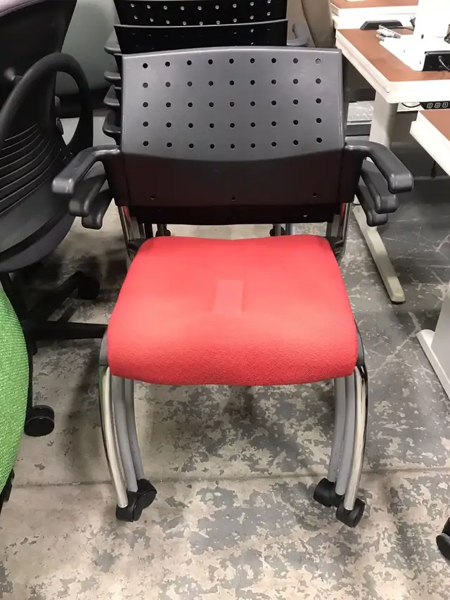 Global Sonic 6574 Stacking Armchair on Wheels Base with Cushion